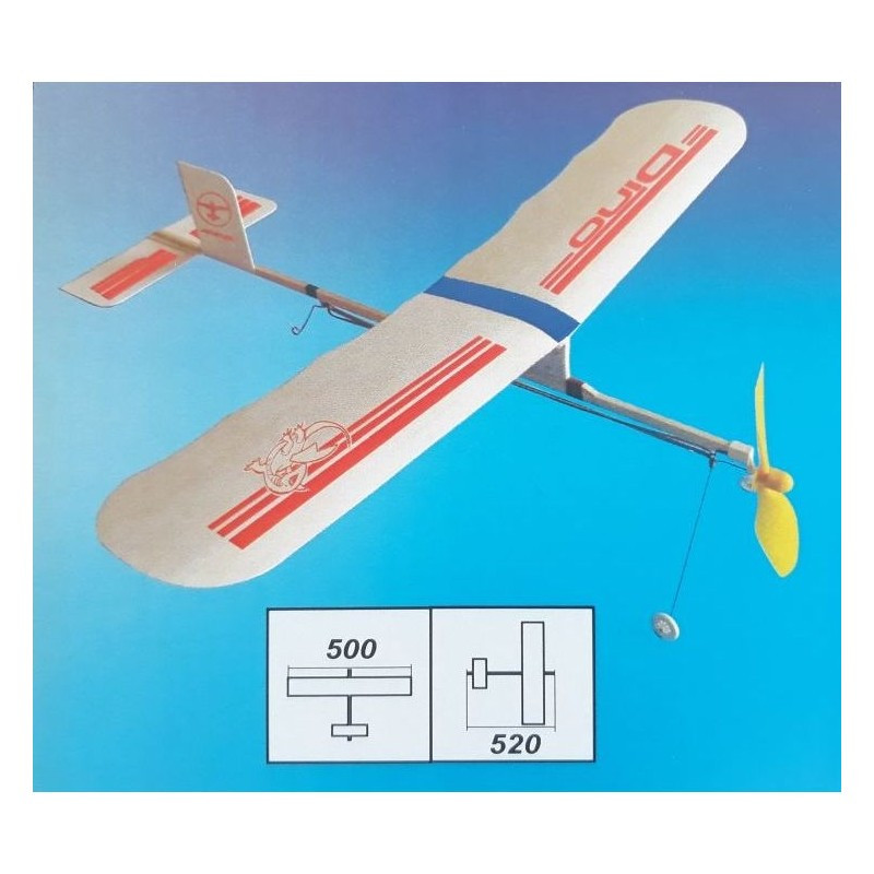 RUBBER POWERED DINO GLIDER ( ART - MODEL )