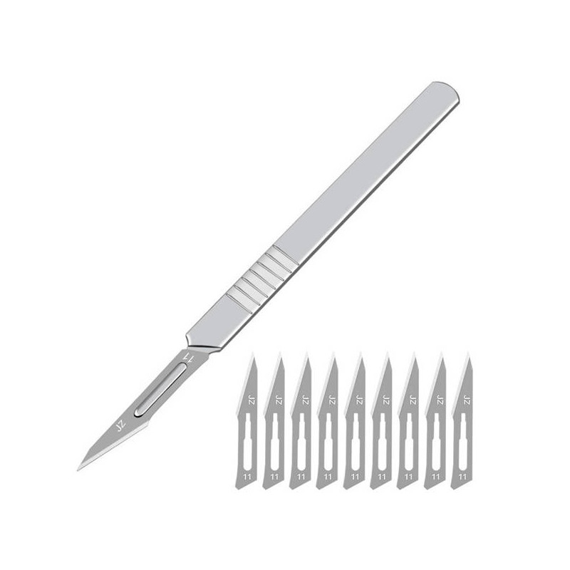 SCALPEL HOLDER + 10 BLADES