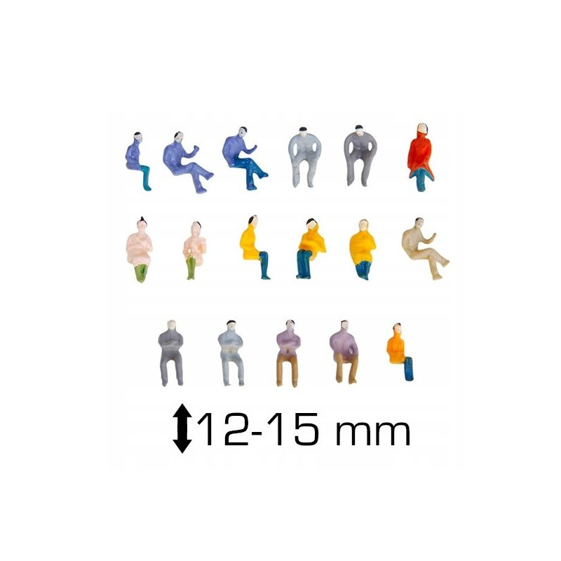 RS PEOPLE FIGURES 10 pieces SITTING H0 / 1:87 (0705)
