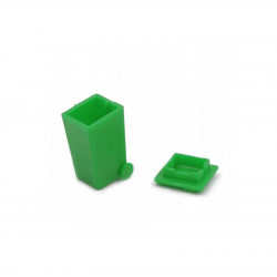 RS Garbage can / Bin green H0 / 1:87 (0729)