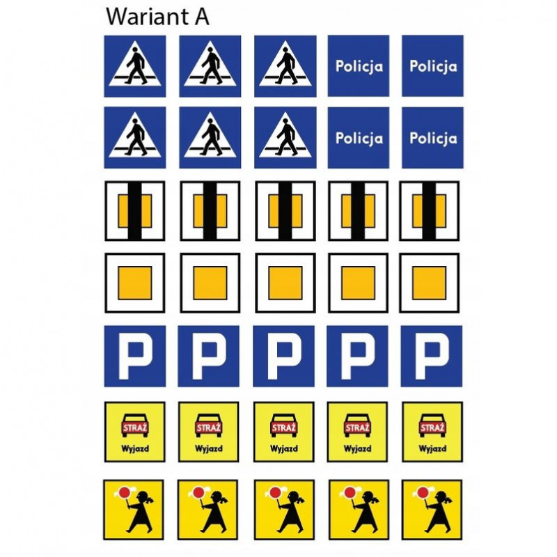 RS ROAD SIGNS HO / 1:87 variant A - 8 pieces