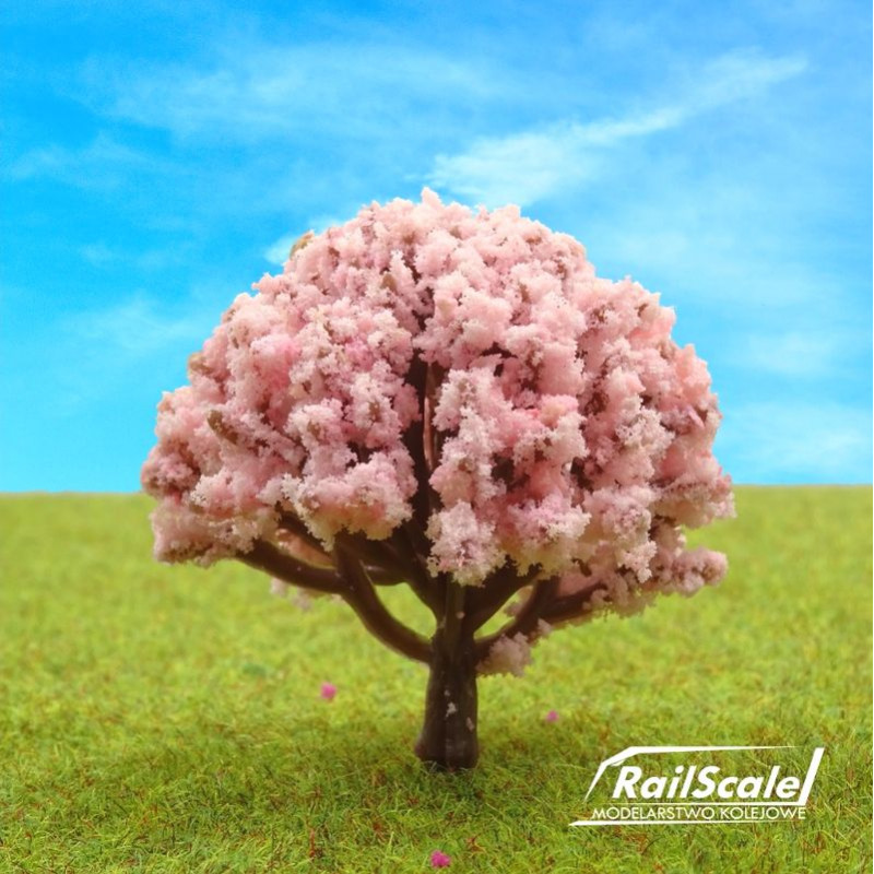 RS TREE 40 mm (pink flowers) H0 / 1:87 (0114)