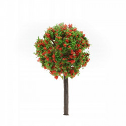 RS TREE 40 mm (červené květy) HO koule / 1:87 (0119)