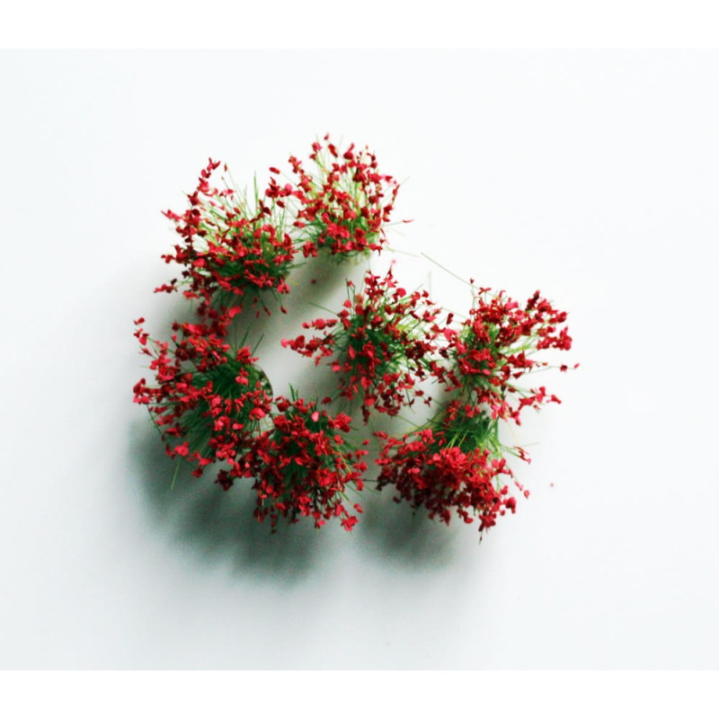 MM BLOODS WITH FLOWERS 12 mm RED (280) - 2 pieces