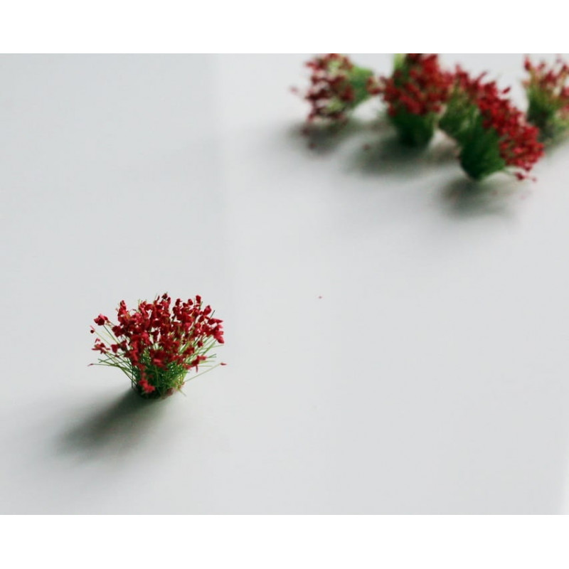 MM BLOODS WITH FLOWERS 12 mm RED (280) - 2 pieces