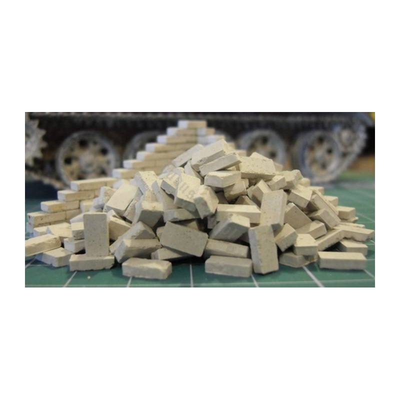 CEGŁA GIPSOWA 1:32 / 1:35 NIEBARWIONA - 100 sztuk (35006)