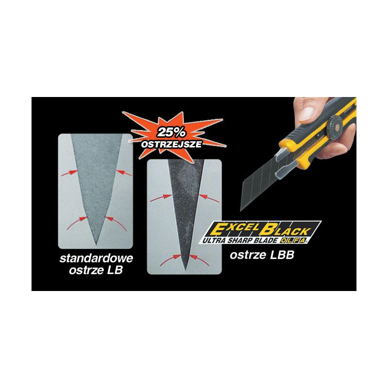 Vyměnitelné ostří OLFA 18 mm BLACK (LBB-10)