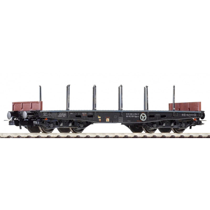 PIKO 58414-3 PLATFORM WAGON WITH STANCHIONS 401Z PKP IV