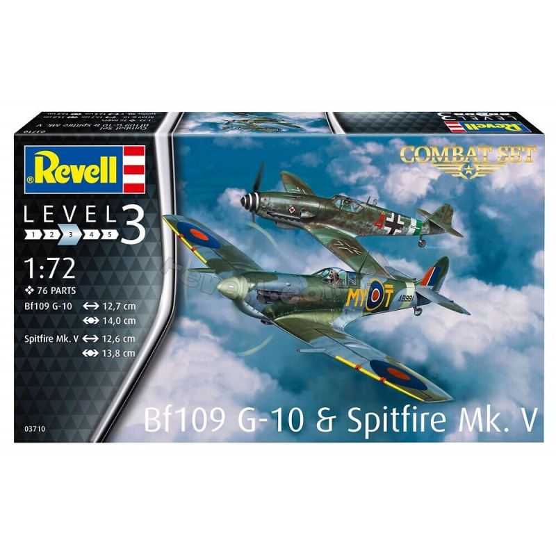 REVELL 1/72 Bf 109G-10 & SPITFIRE MK.V   (03710)