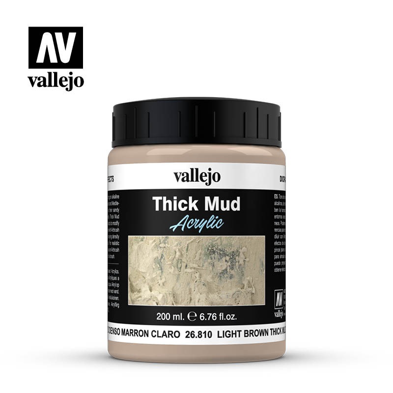 VALLEJO 26810 LIGHT BROWN THICK MUD      TEXTURE 200 ml