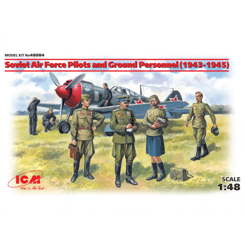 ICM 1/48 SOVIET AIR FORCE PILOTS AND GROUND PERSONNEL (48084)