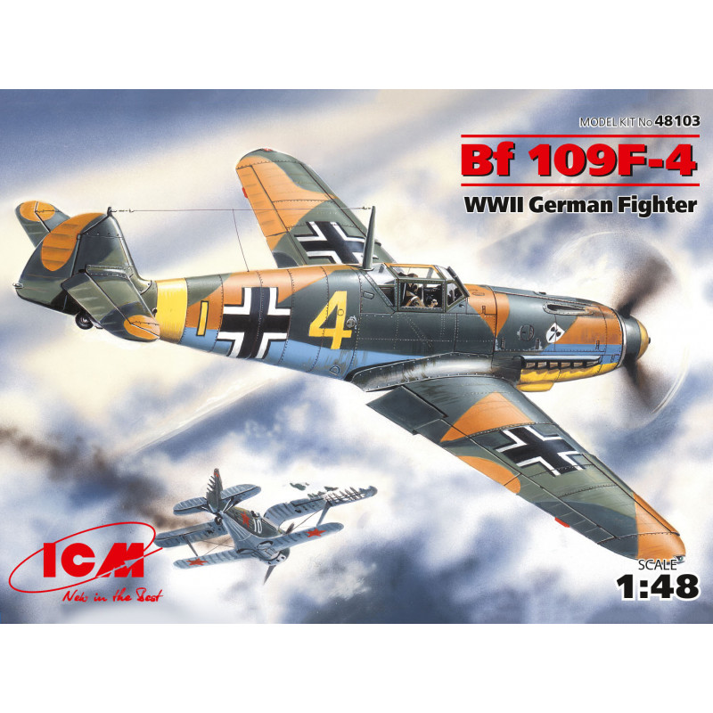 ICM 1/48 MESSERSCHMITT Bf 109F-4 GERMAN  FIGHTER (48103)