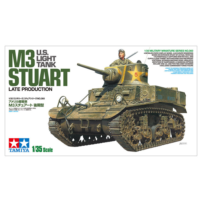 TAMIYA 1/35 AMERICKÝ LEHKÝ TANK M3 STUART LATE (35360)