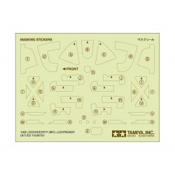TAMIYA 1/48 LOCKHEED P - 38J LIGHTNING (61123)