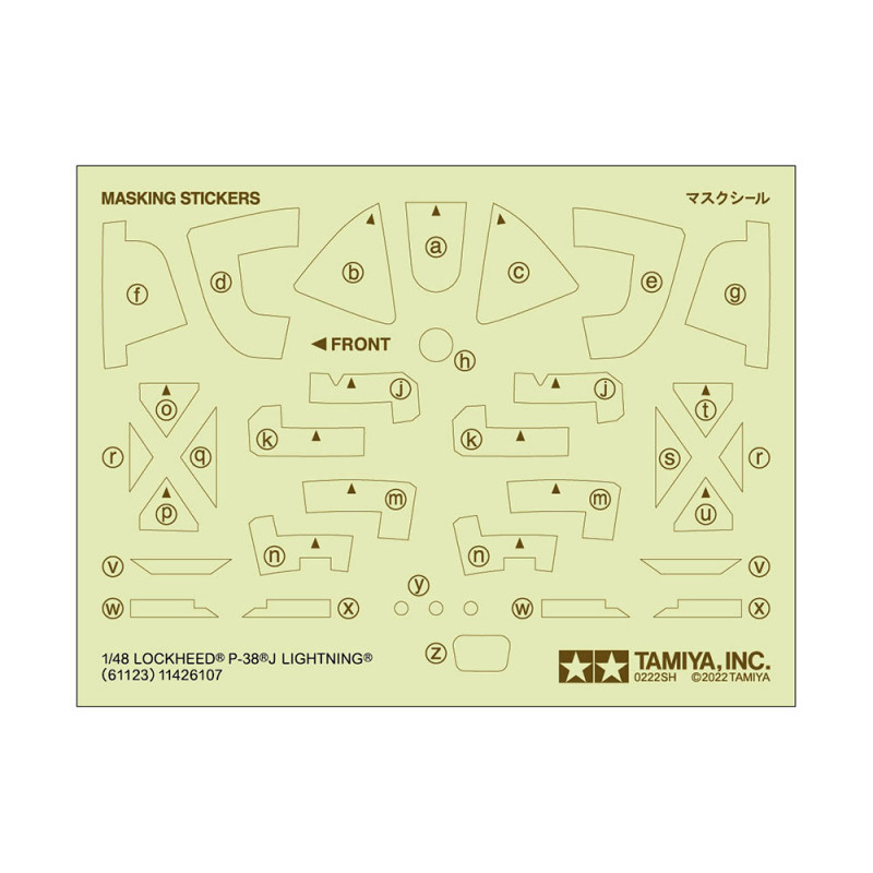 TAMIYA 1/48 LOCKHEED P - 38J LIGHTNING (61123)