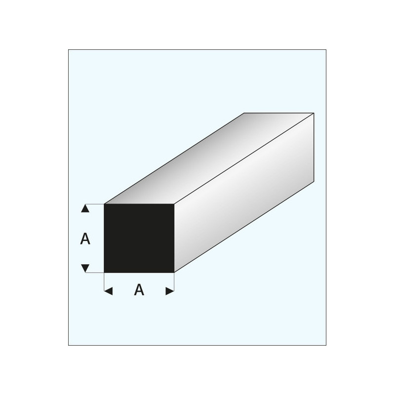 HM SQUARE ROD.  PLASTIC 6*6*330 mm (64) MAQUETT