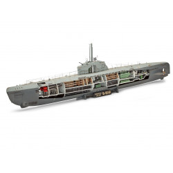 REVELL 1/144 NĚMECKÝ U-BOAT XXI U S INTERIÉREM 05078