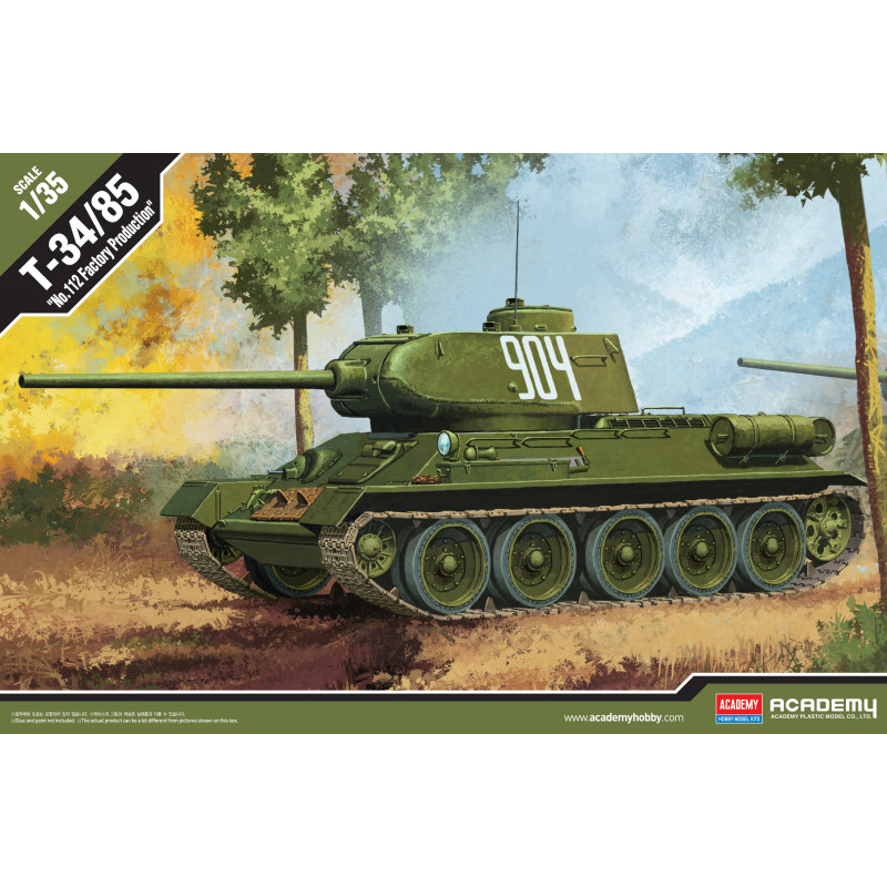 ACADEMY 1/35 T-34/85 "NO.112 FACTORY     PRODUCTION" (13290)