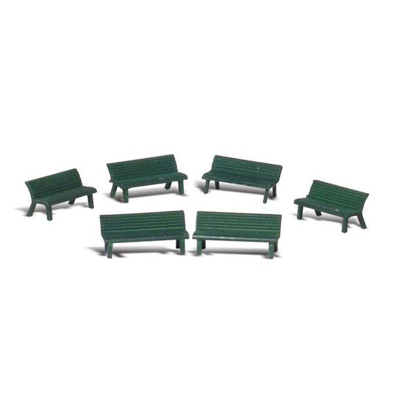 WOODLAND WA1879 H0 FIGURES PARK BENCHES