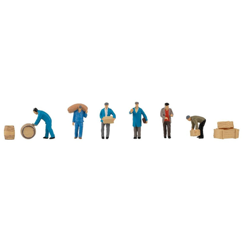 FALLER 151609 H0 FIGURES - TRANSPORT WORKERS WITH PARCELS AND BARRELS