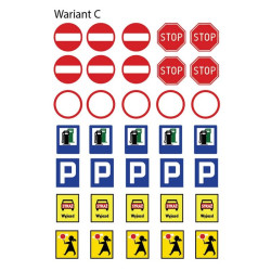 RS ZNAKI DROGOWE HO / 1:87 wariant C /   7 sztuk