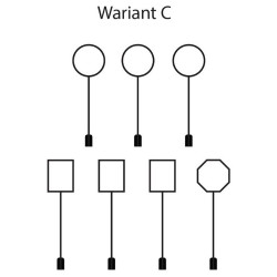 RS ZNAKI DROGOWE HO / 1:87 wariant C /   7 sztuk