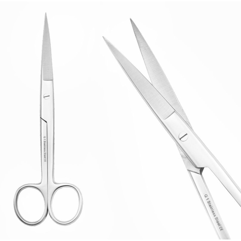 SCISSORS 17,5 cm / straight ( surgical steel )