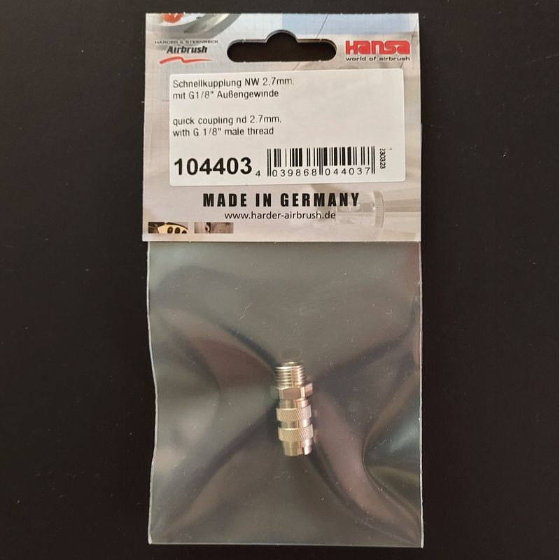 HARDER & STEENBECK FAST CONNECTOR (104403) 2.7 mm / 1/8 - GERMANY