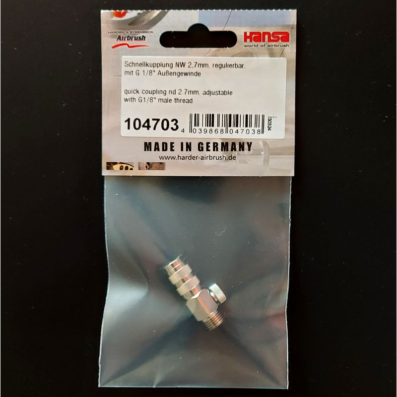 HARDER & STEENBECK FAST CONNECTOR (104703) 2.7 mm / G 1/8" - GERMANY