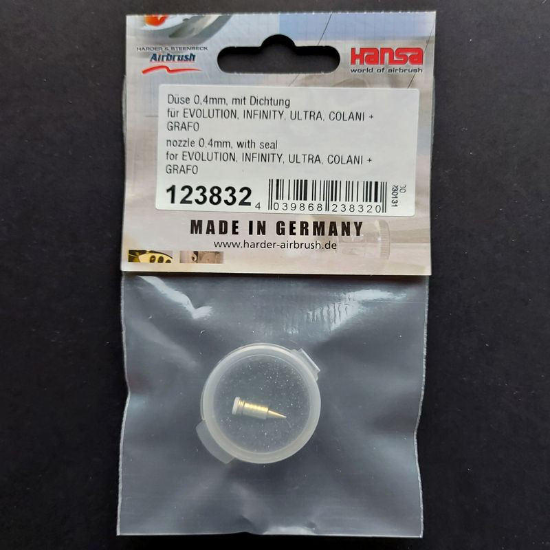Tryska HARDER & STEENBECK 0,4 mm (123832) pro airbrush H&S - NĚMECKO