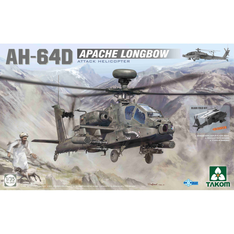 TAKOM 1/35 AH-64D APACHE LONBOW BITEVNÍ VRTULNÍK (2601)