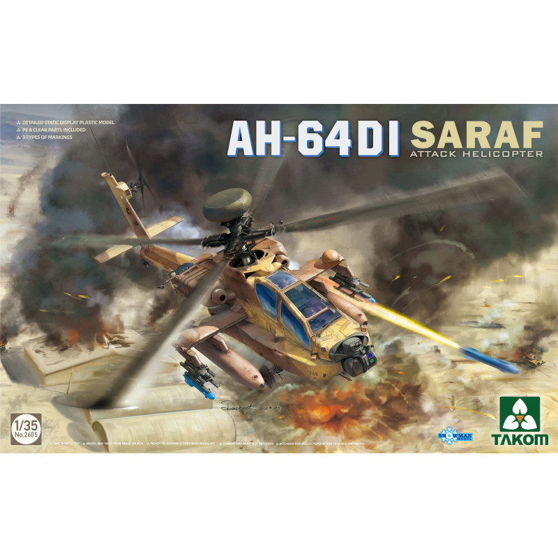 TAKOM 1/35 AH-64 DI SARAF ATTACK HELICOPTER (2605)