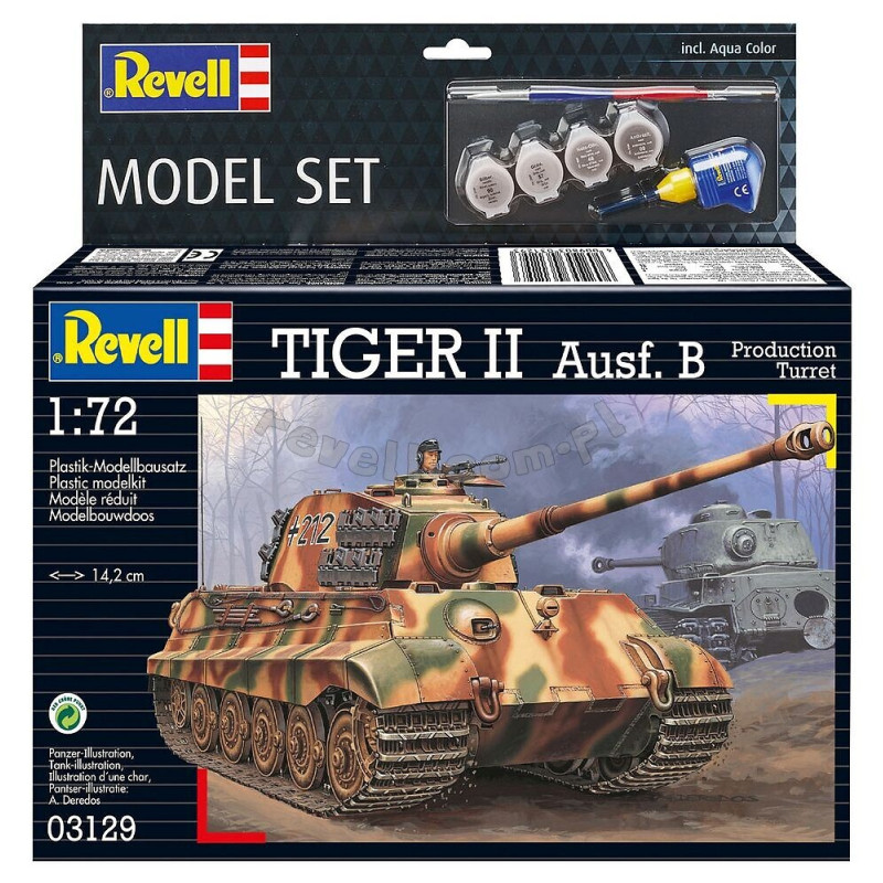 REVELL 1/72 TIGER II AUSF.B (63129)      z farbami