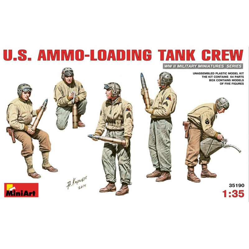 MINI ART 1/35 U.S. AMMO-LOADING TANK CREW (35190)