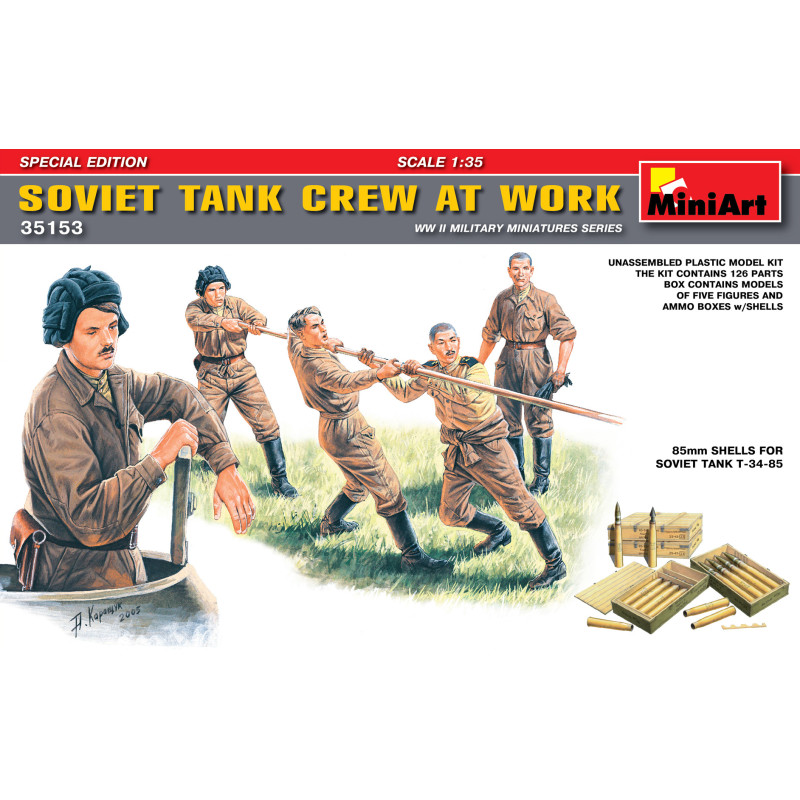 MINI ART 1/35 SOVIET TANK CREW AT WORK (35153)