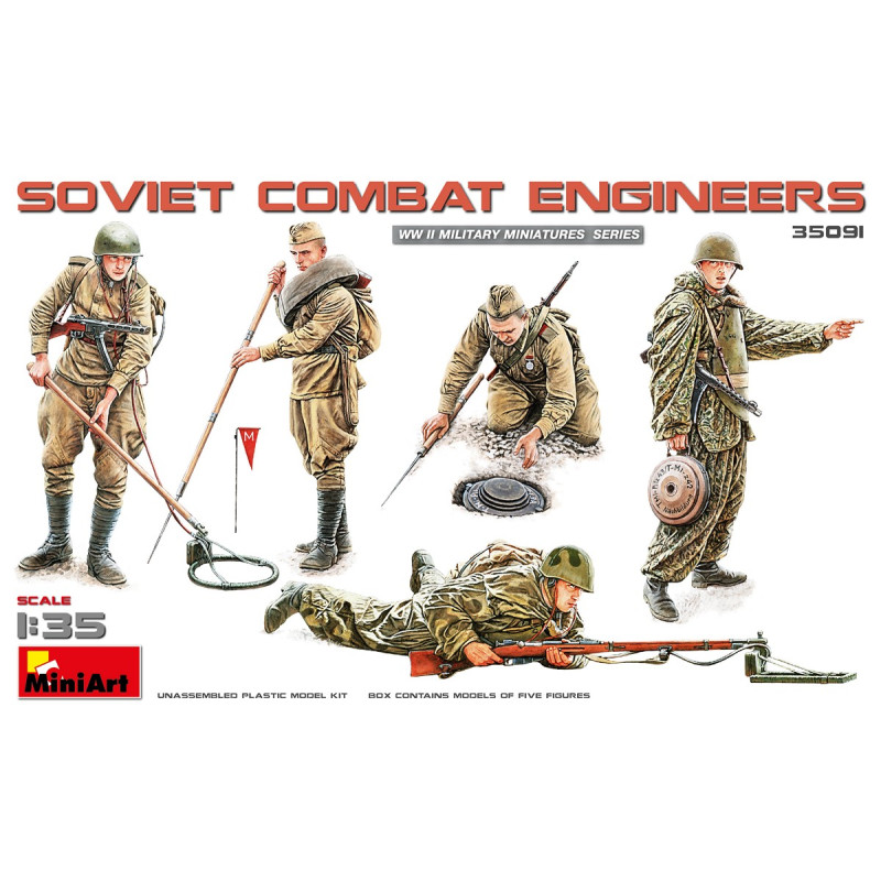 MINI ART 1/35 SOVIET COMBAT ENGINEERS    (35091)