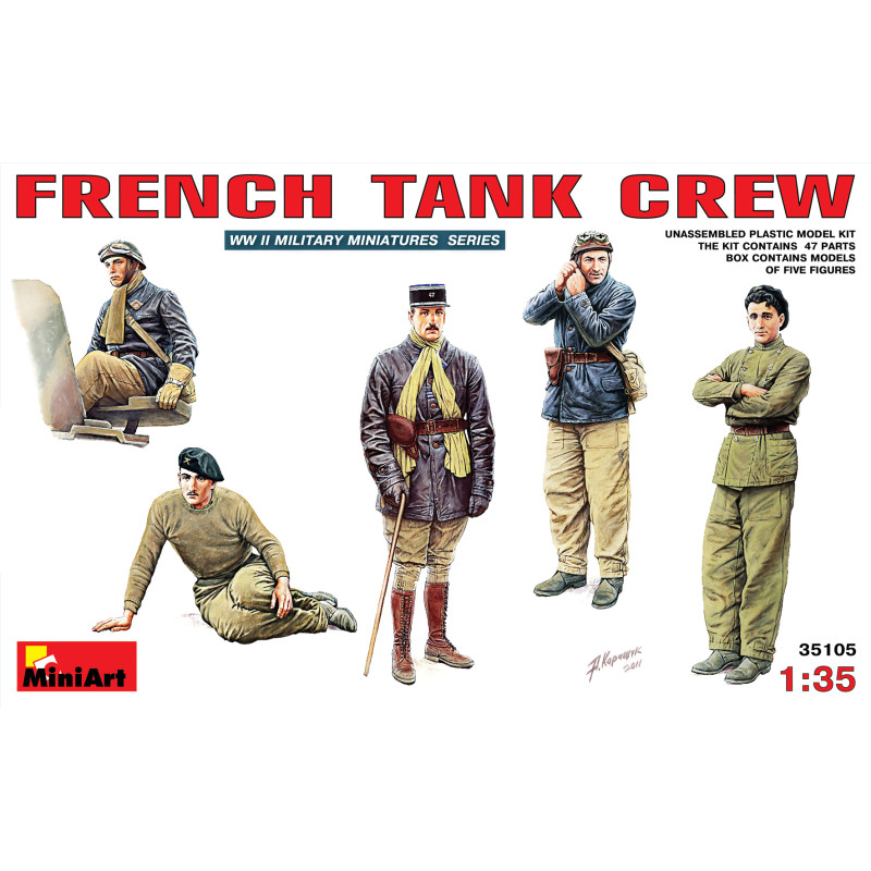 MINI ART 1/35 FRENCH TANK CREW WW II     (35105)