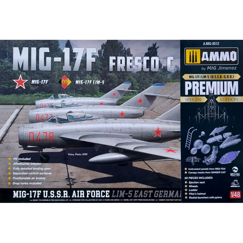 AMMO MIG 1/48 MIG-17F FRESCO C / LIM 5   (8512) Premium Special Edition