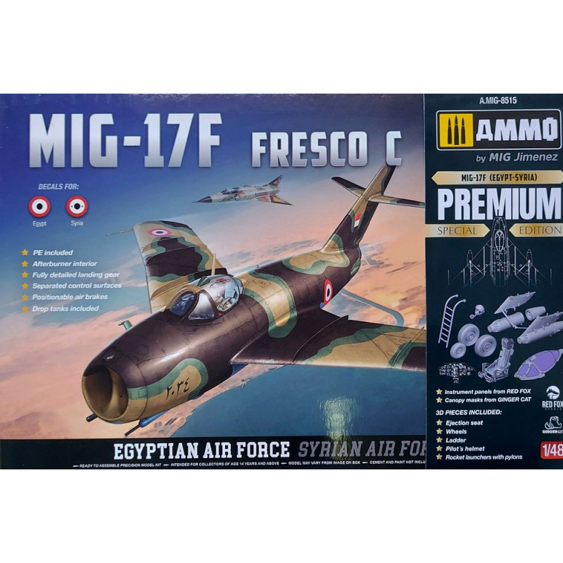 AMMO MIG 1/48 MIG-17F FRESCO C / EGIPT   - SYRIA (8515) Premium Special Edition