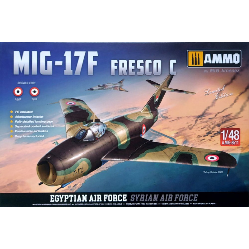 AMMO MIG 1/48 MIG-17F FRESCO C / EGIPT   - SYRIA (8511)