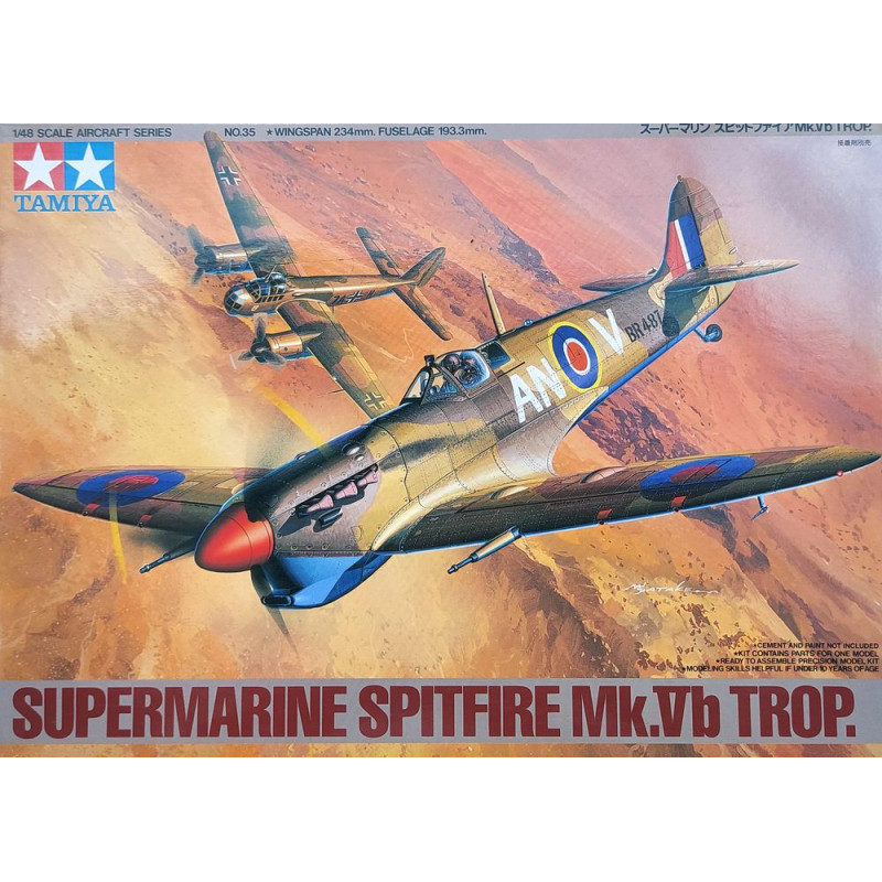 TAMIYA 1/48 SUPERMARINE SPITFIRE Mk.Vb TROP (61035)