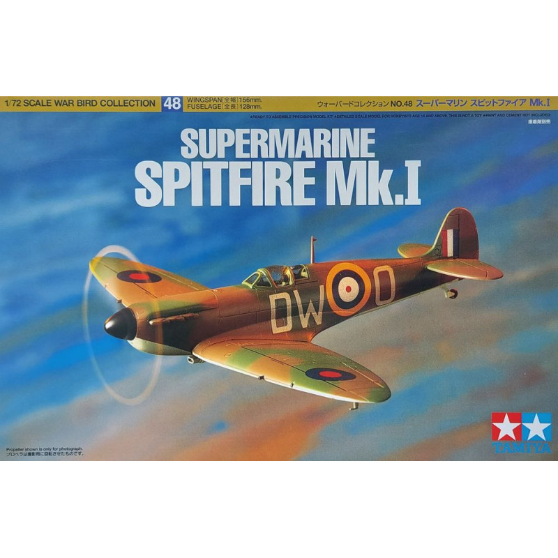 TAMIYA 1/72 SUPERMARINE SPITFIRE MK.I (60748)