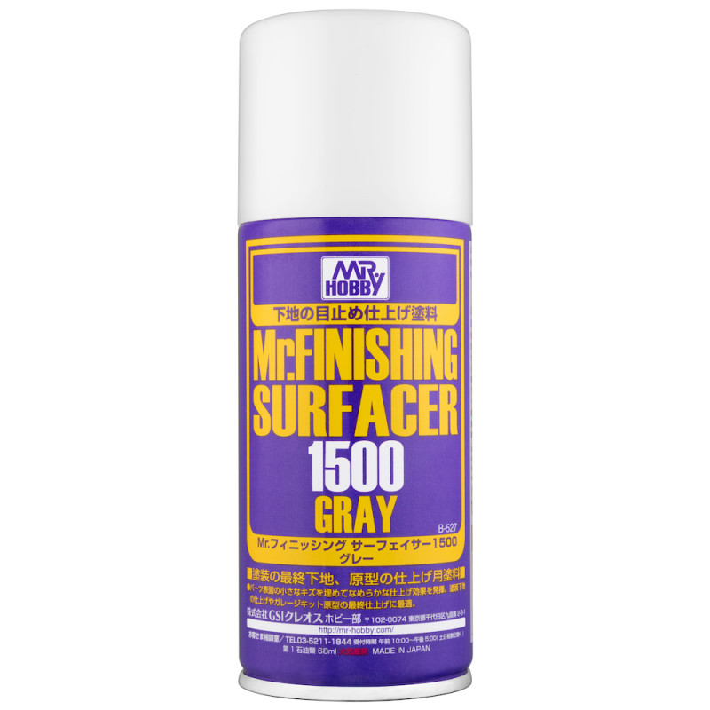 MR.HOBBY B-527 Mr.FINISHING SURFACER 1500 GRAY / gray primer 170 ml