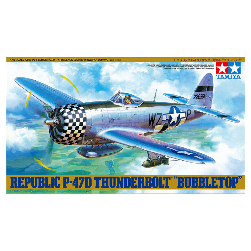 TAMIYA 1/48 P-47D THUNDERBOLT BUBBLETOP  (61090)