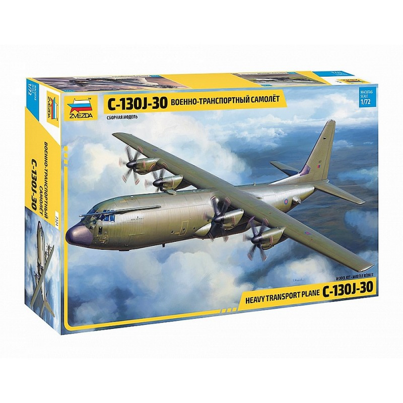 ZVEZDA 1/72 TĚŽKÝ DOPRAVNÍ LETOUN C-130J-30 (7324)