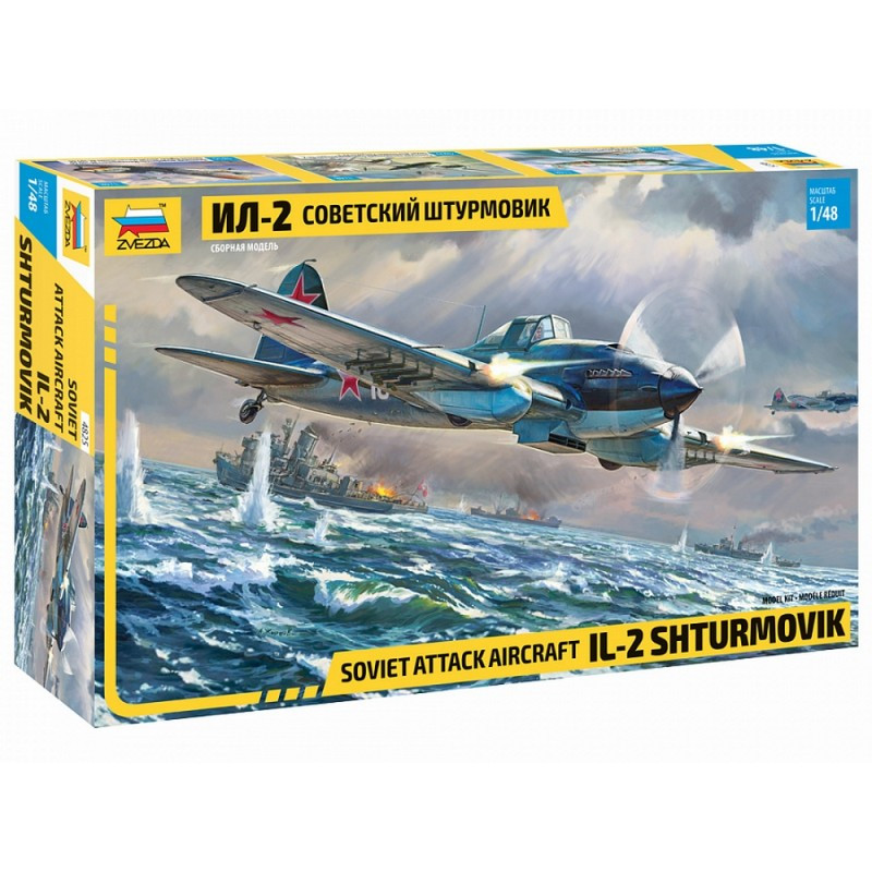 ZVEZDA 1/48 SOVIET ATTACK AIRCRAFT IŁ-2 SHTURMOVIK (4825)