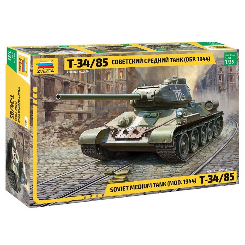 ZVEZDA 1/35 SOVĚTSKÝ STŘEDNÍ TANK T-34/85 (3687)