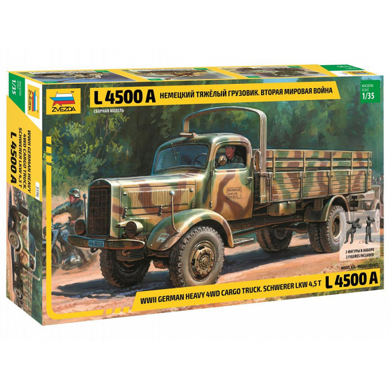 ZVEZDA 1/35 GER. HEAVY TRUCK L4500A (3596)