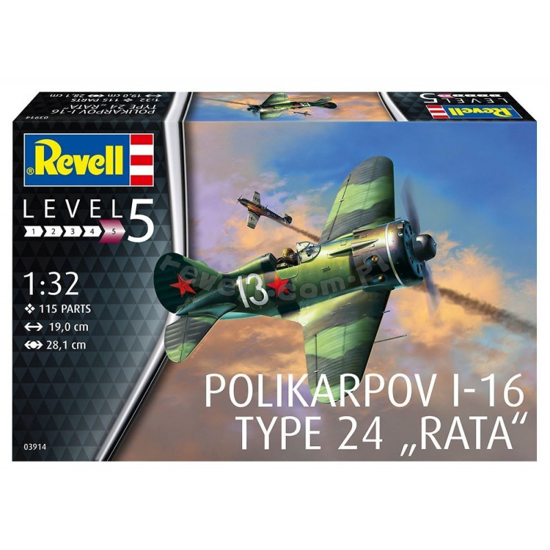 REVELL 1/32 POLIKARPOV I-16 TYP 24 RATA 03914