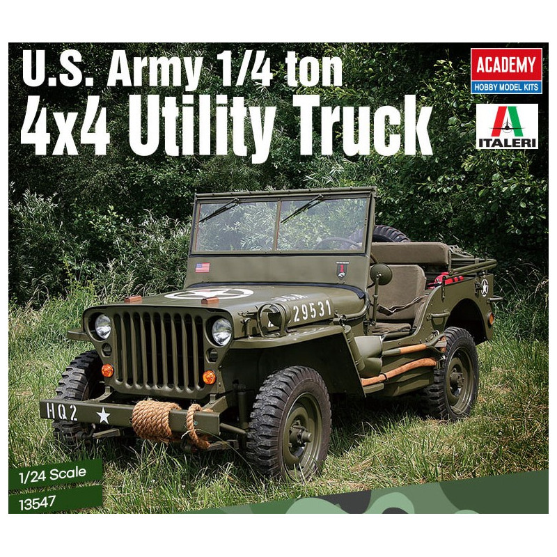 ACADEMY 1/24 U.S. 1/4 tuny 4x4 Užitkový vůz (13547)
